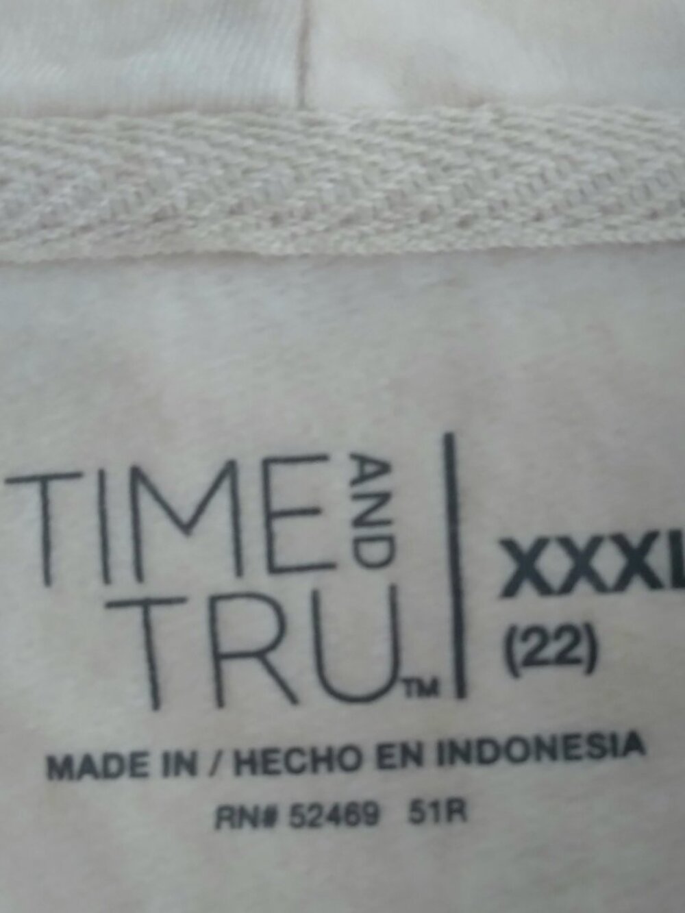 NWT Time & Tru Full-Zip Fleece Jacket /Hoodie - Picture 2 of 7